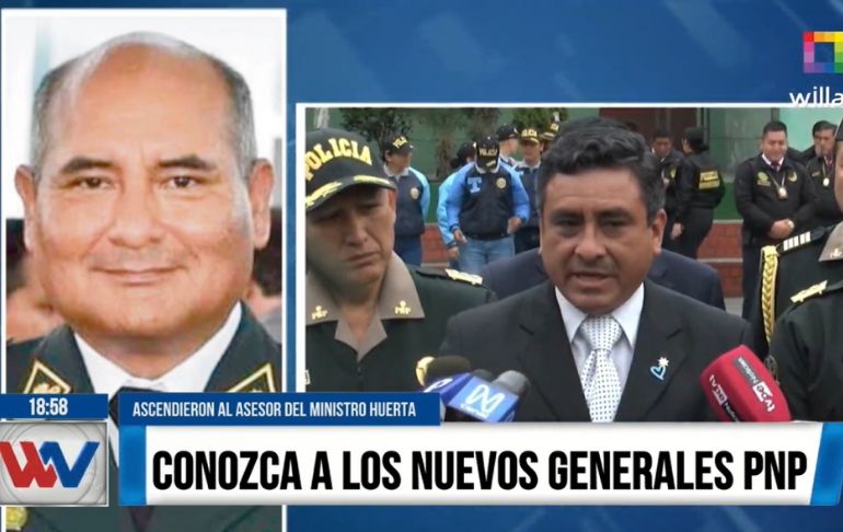 Portada: Ascendieron al asesor del ministro Willy Huerta: Conozca a los nuevos generales PNP [VIDEO]