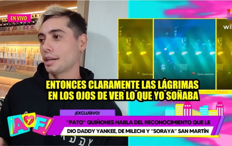 'Pato' Quiñones lloró tras ser elogiado por Daddy Yankee: "No me lo esperaba" [VIDEO]