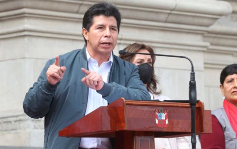 Pedro Castillo señala que al "Congreso no le importa la salud ni la alimentación" del pueblo