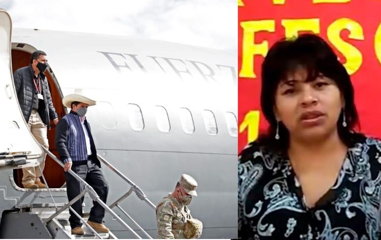 Portada: Pedro Castillo: Mery Coila, exafiliada del Movadef, y su hermano viajaron en el avión presidencial