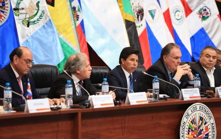 Pedro Castillo: presidente inaugura Asamblea General de la OEA