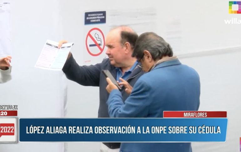 Rafael López Aliaga denuncia: "El logo está despintado, la 'R' no se ve"