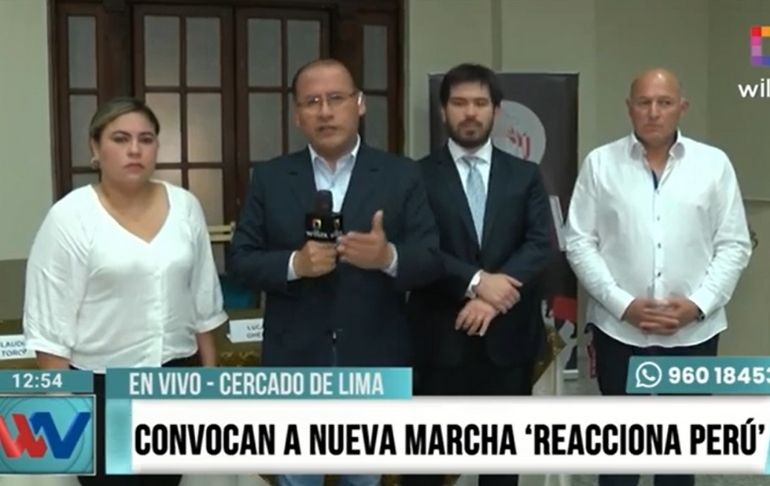 Reacciona Perú anuncia segunda movilización el domingo 20 de noviembre contra gobierno de Pedro Castillo [VIDEO]