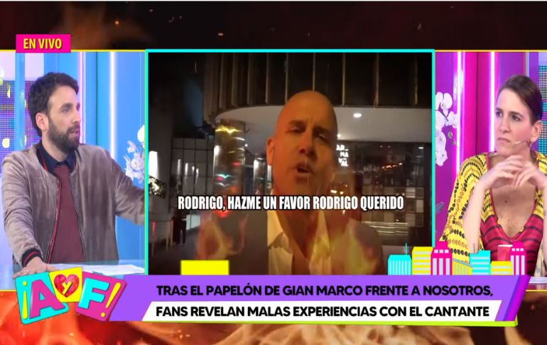 Gian Marco bloqueó a Rodrigo González, Gigi Mitre y al productor de Amor y Fuego [VIDEO]