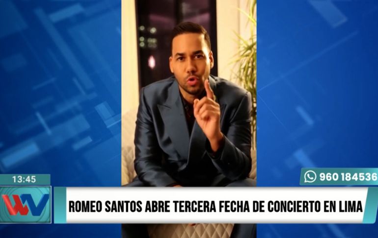 Romeo Santos: ¿cuándo será el tercer concierto en Lima?