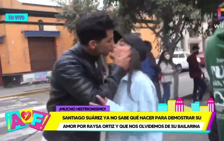 Santiago Suárez besa a Raysa Ortiz y afirma que “es el amor de su vida” [VIDEO]