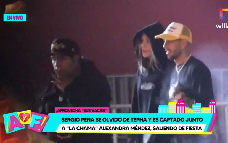 Sergio Peña es captado saliendo de fiesta con Alexandra Méndez [VIDEO]