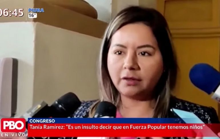 Tania Ramírez sobre posible "Niño" en Fuerza Popular: "Nos están insultando"
