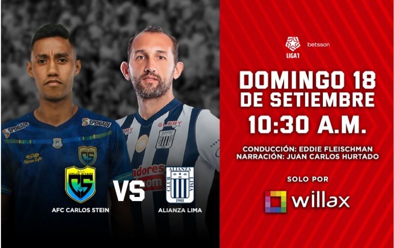 ¡EN VIVO! Carlos Stein vs. Alianza Lima se transmitirá por Willax TV