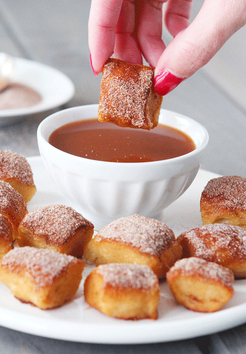 homemade-cinnamon-sugar-soft-pretzels-with-caramel-dipping-sauce-animation.gif