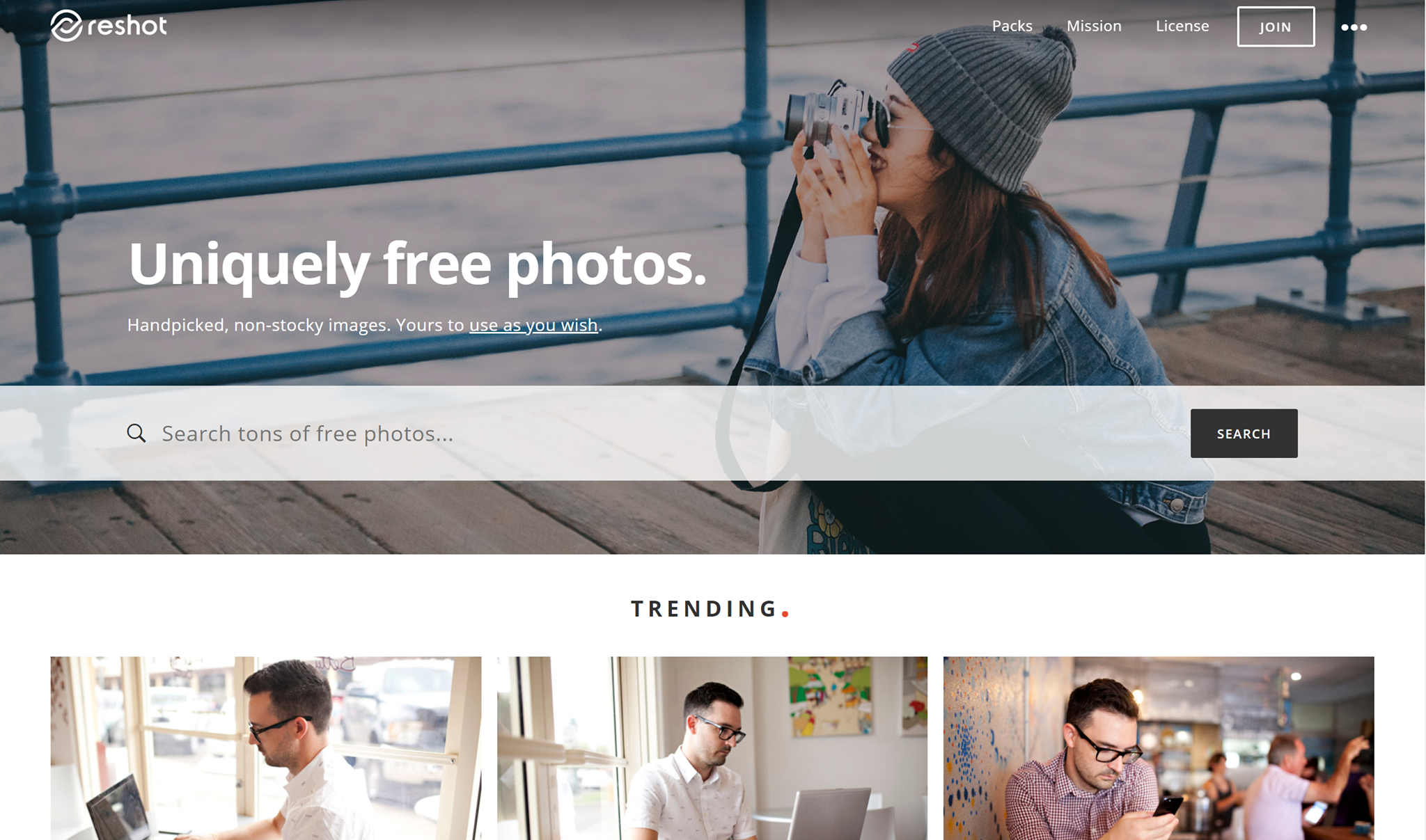 reshot free stock images website