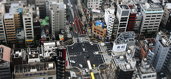 Tokyo streets with tilt-shift photography