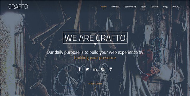 Crafto - One Page Responsive Template