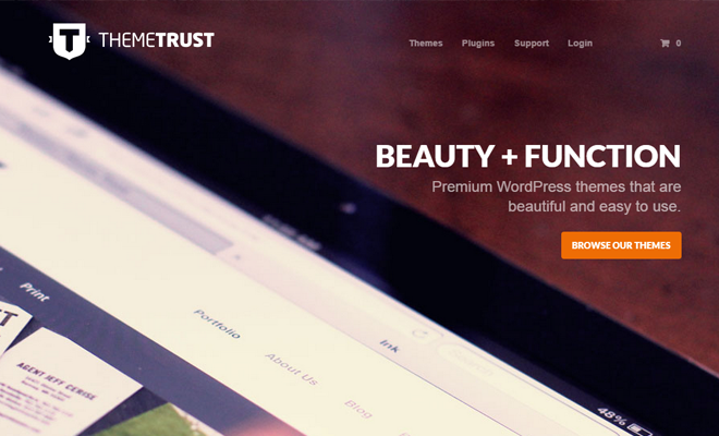 themetrust website themes layout homepage