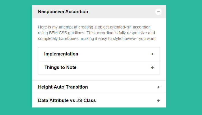 green simple minimalist accordion design ui