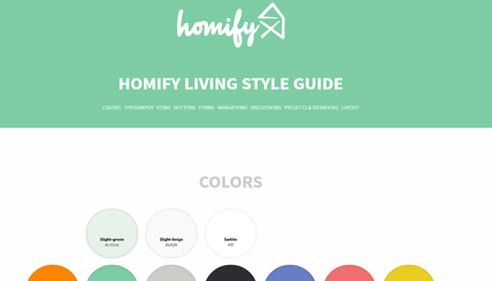 homify living style guide website