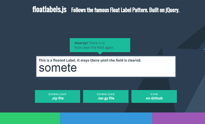 float label js jquery plugin