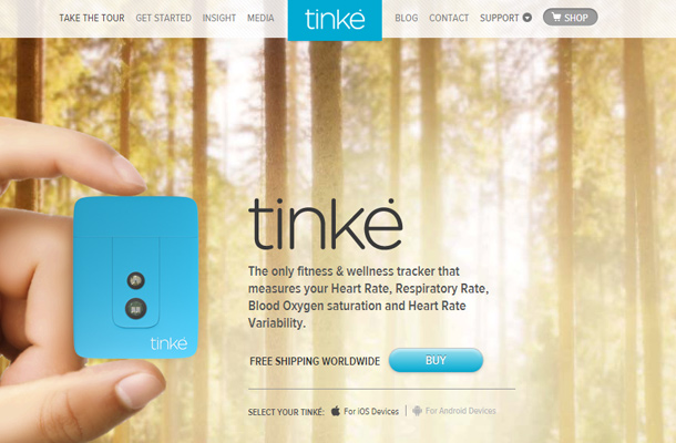 tinke take the tour device website landing page