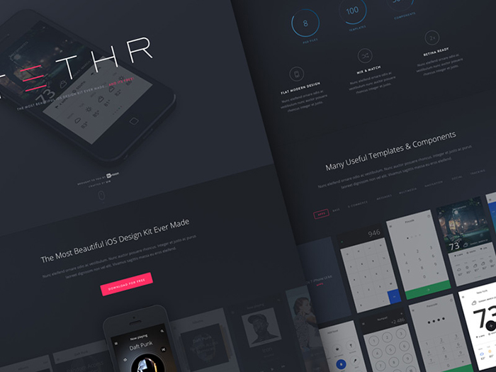 Tethr UI Kit by InVision App