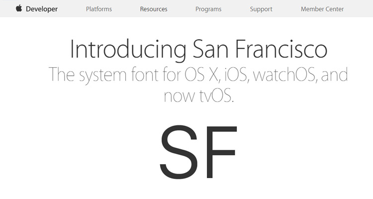 Apple San Francisco font