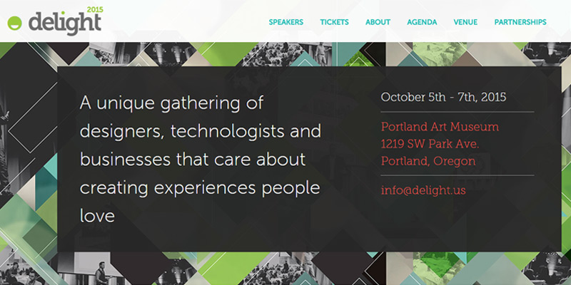 Delight 2015 conf website