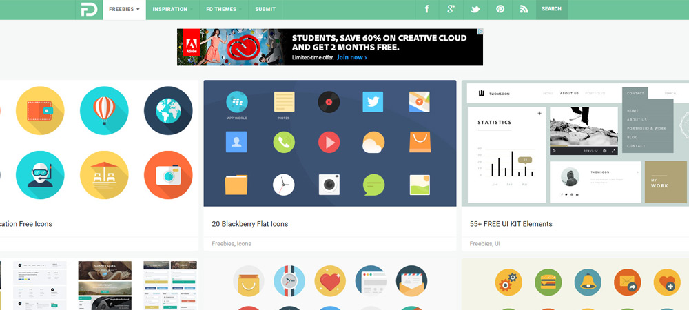 flat freebies design homepage