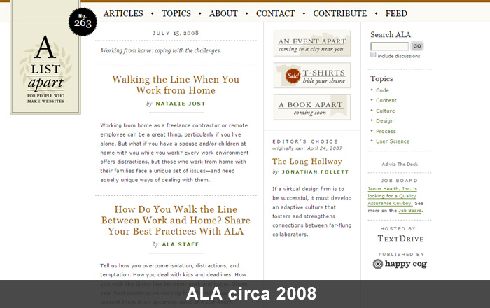 ALA circa 2008 screenshot