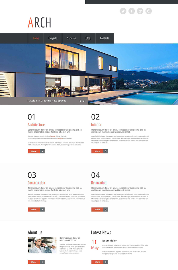 arch - free HTML5 Website Template