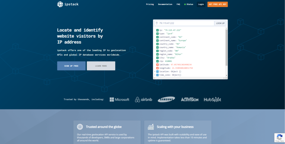 Best developer tools of 2020 ipstack home page