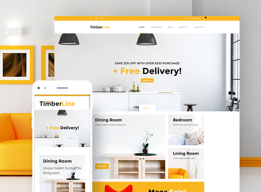 Timberline - Furniture Store WooCommerce Theme