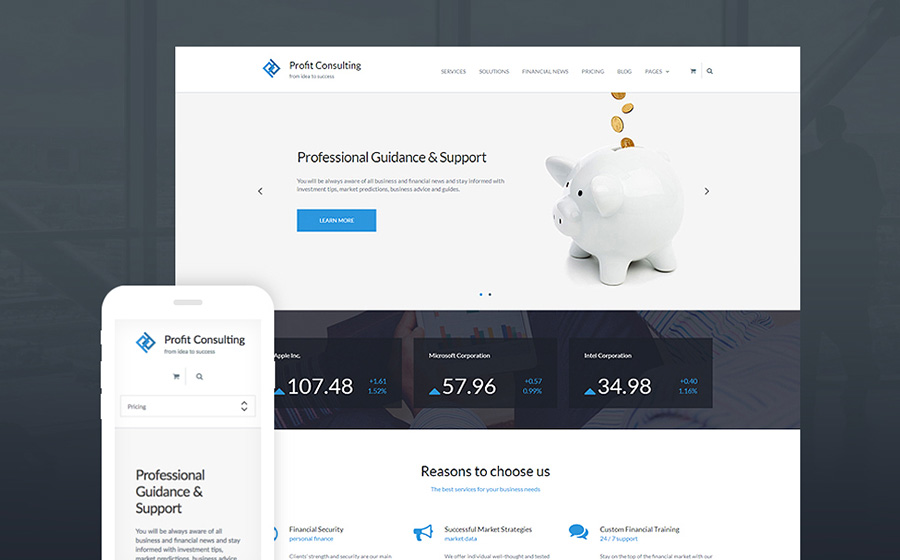 Profit Consulting - Financial Advisor WordPress Theme