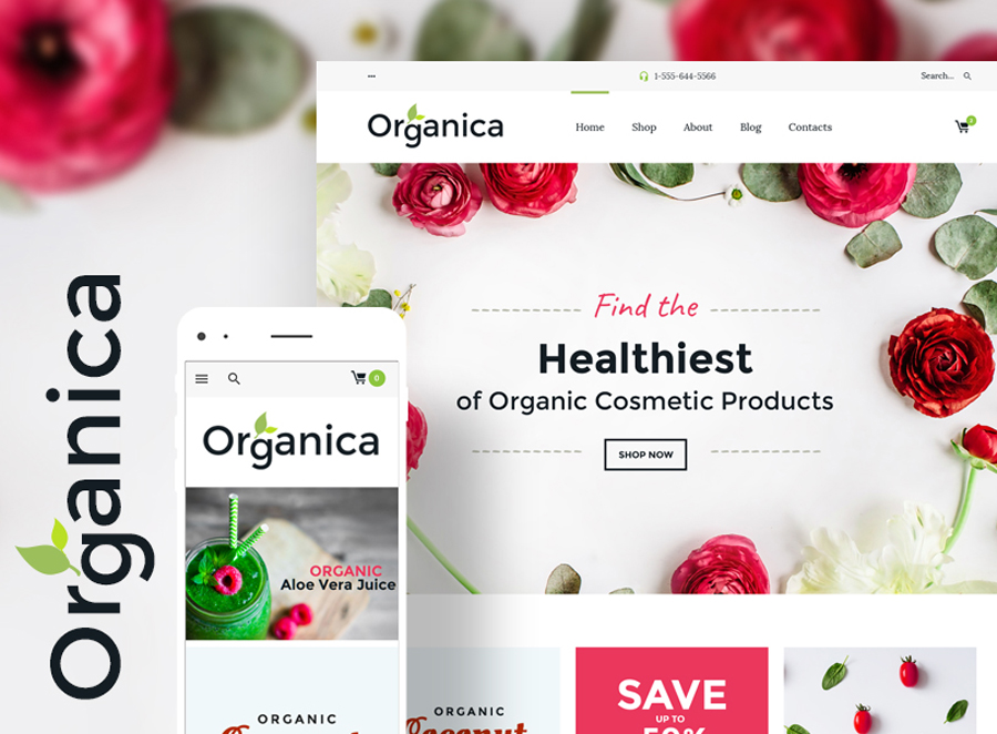 food, cosmetics and bio active nutrition Woocommerce theme