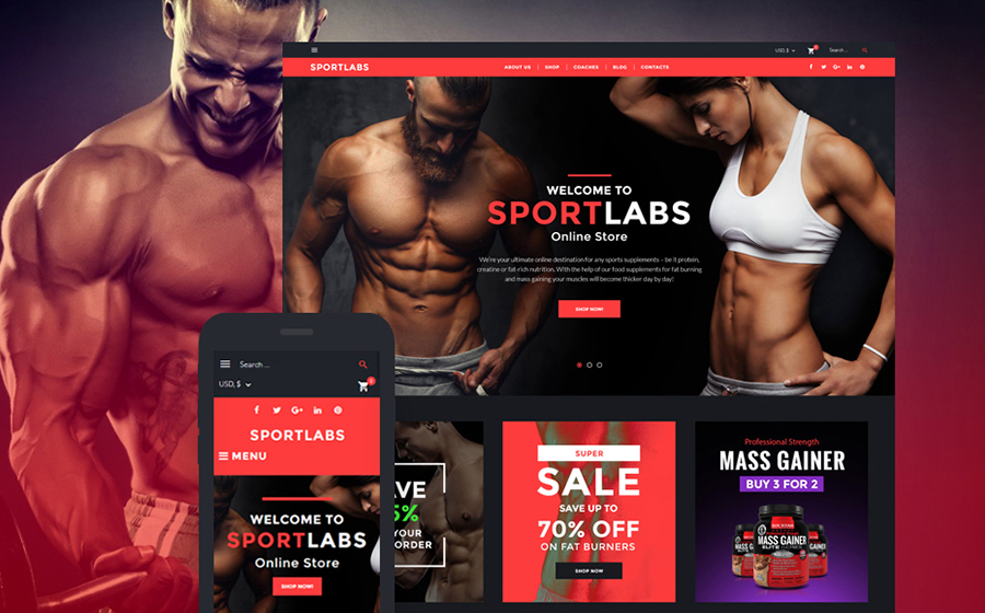 Sport Nutrition WooCommerce Theme