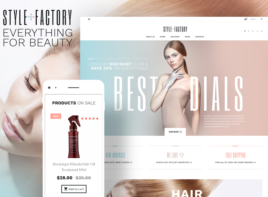 Style Factory - Hair Care & Hair Styling WooCommerce Theme