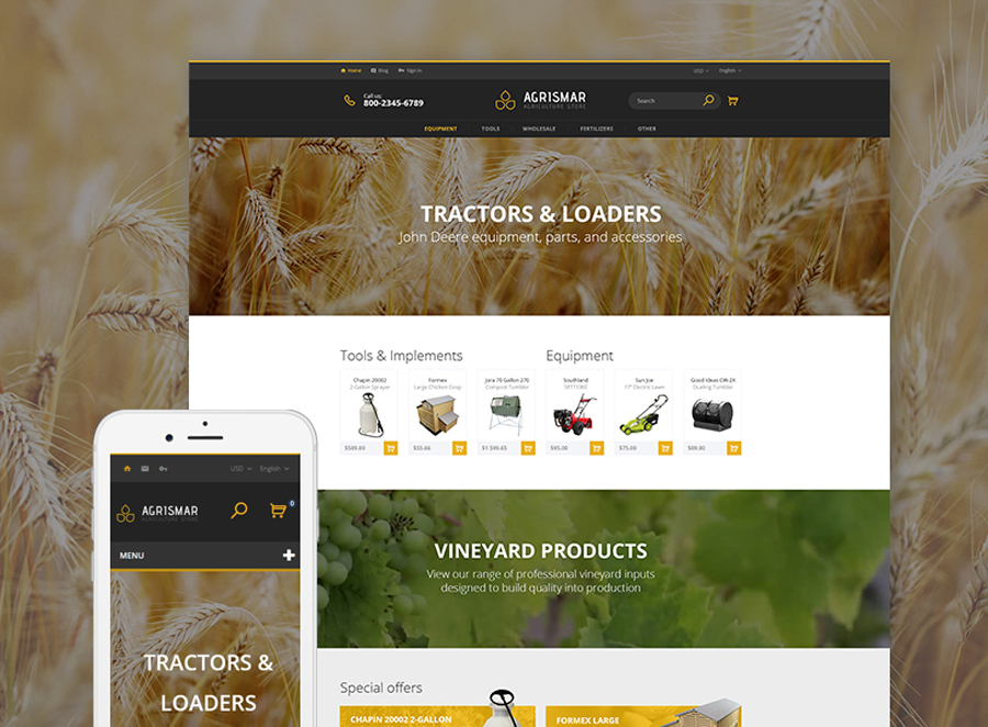 Agrismar - Agriculture Store PrestaShop Theme