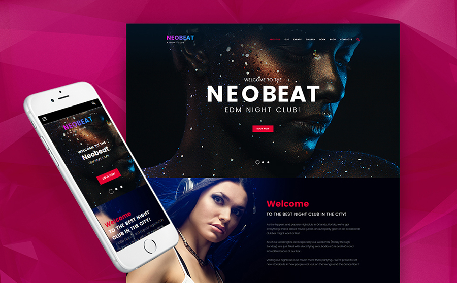 EDM Night Club WordPress Theme 