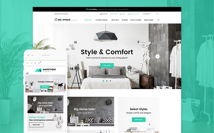 Magetique - Modern Furniture Magento Theme