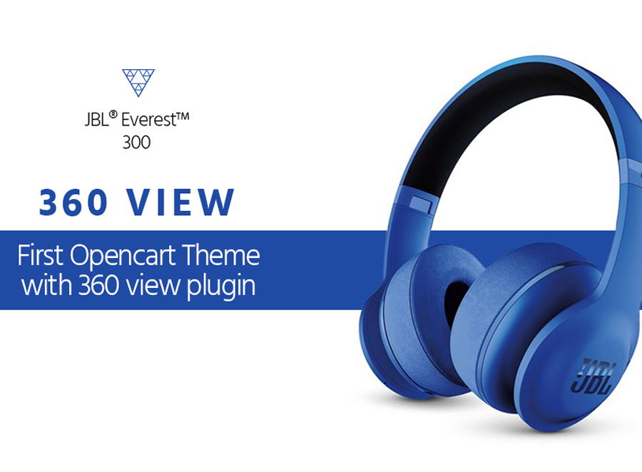 Audio Store with 360 view plugin OpenCart Template