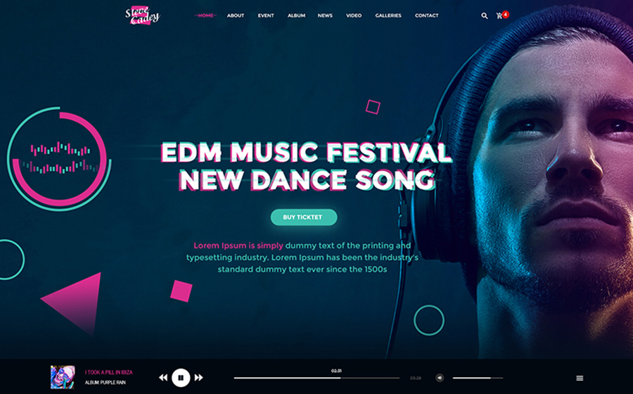 Steve Cadey - Modern & Stylish Music Event PSD Template