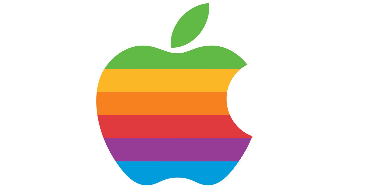 apple logo rainbow