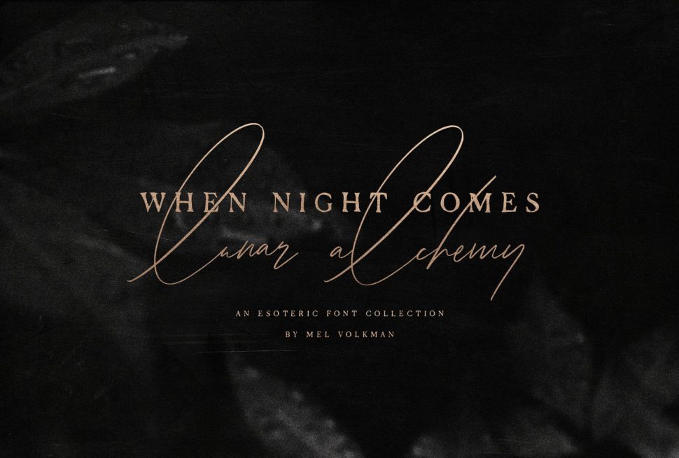 When Night Comes Font Collection FOTW#11 - Web Design Ledger