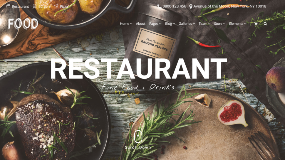 WordPress Templates for Restaurants