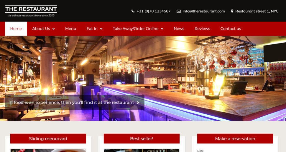 WordPress Templates for Restaurants