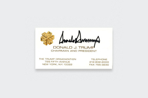 Donald Trump's Business Card