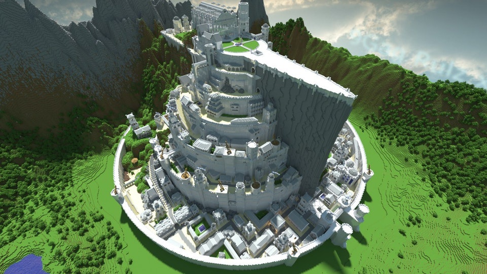 minecraft castle in the sky