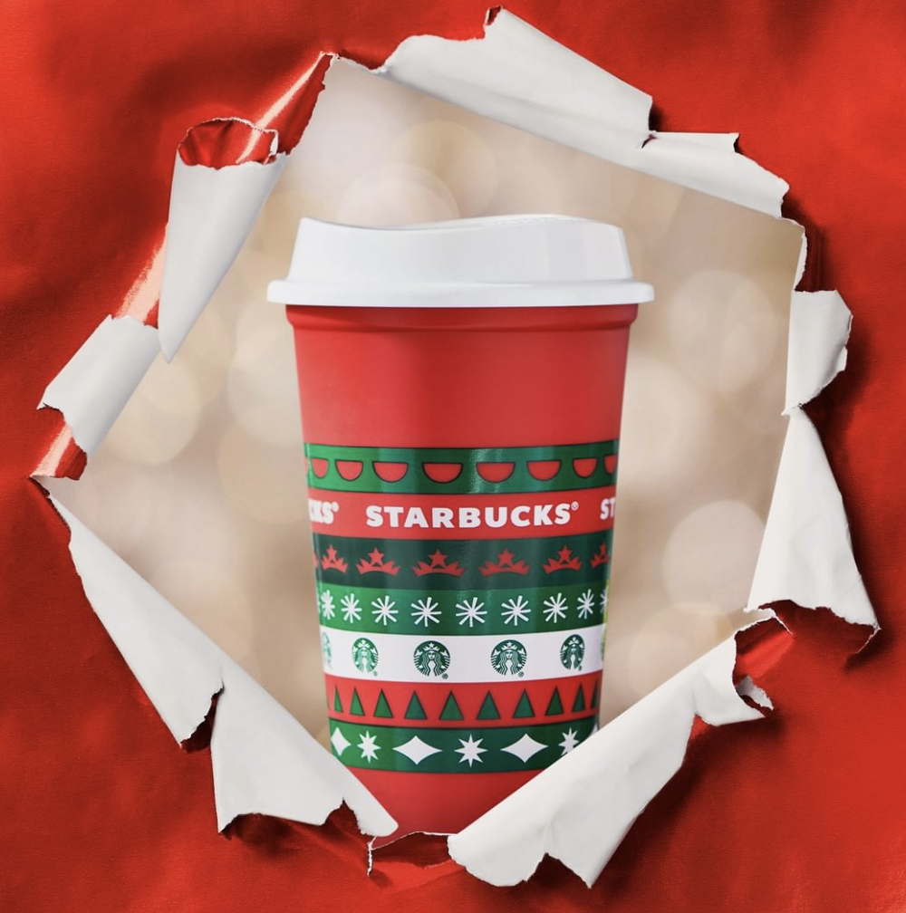 Starbucks Holiday Hot Cup Christmas Words