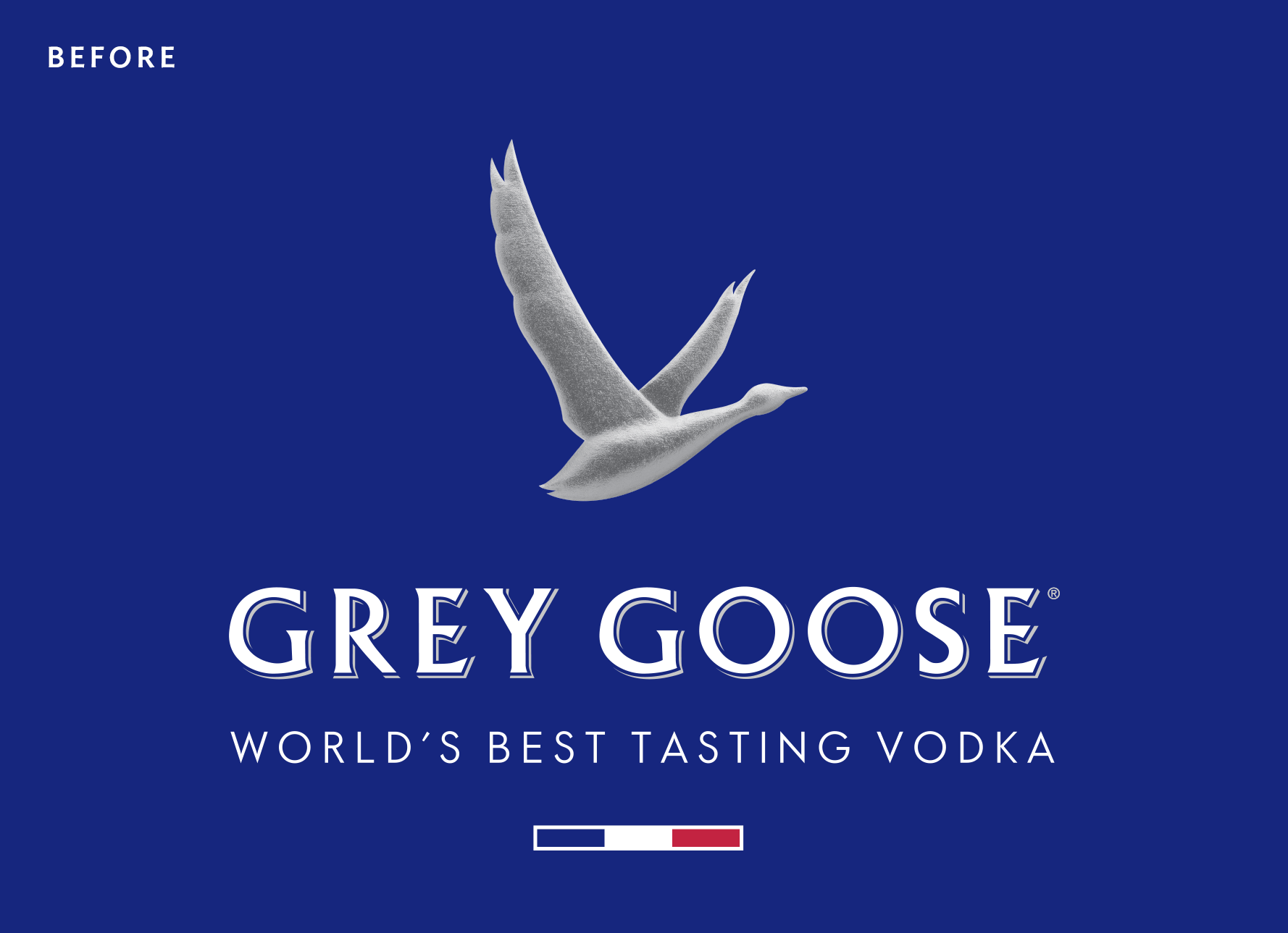 grey goose logo white
