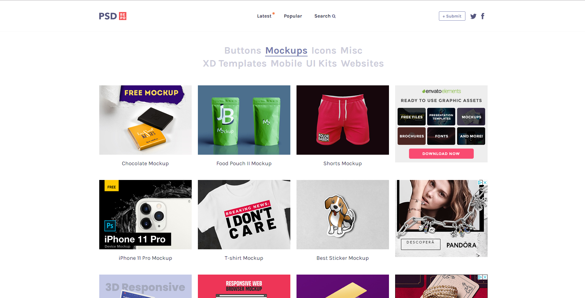 free psd mock up website