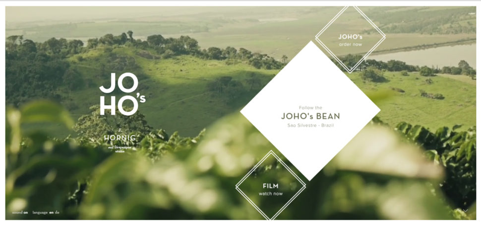 joho's bean website design