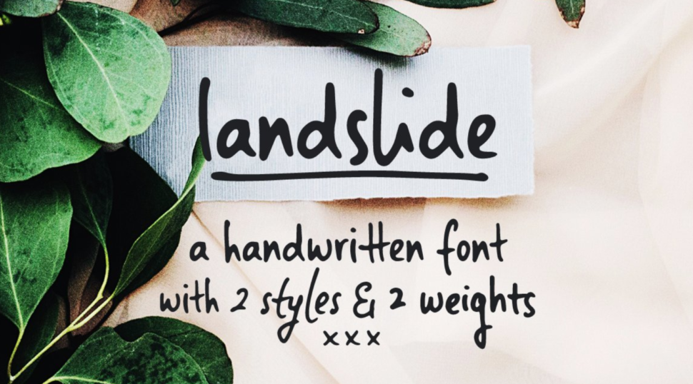 Free Landslide A Handwritten Script Fonts